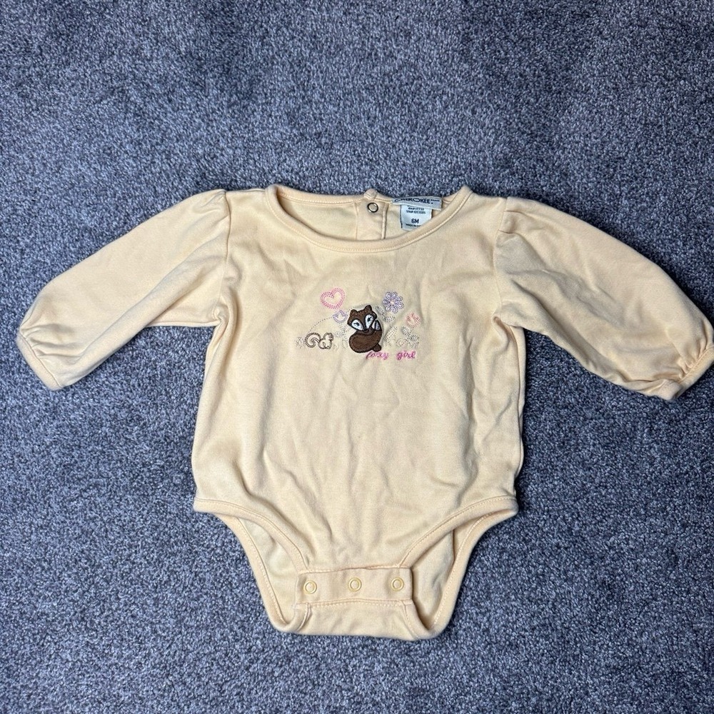 Cherokee‎ Y2K Yellow Foxy Girl Baby One Piece Body Suit
